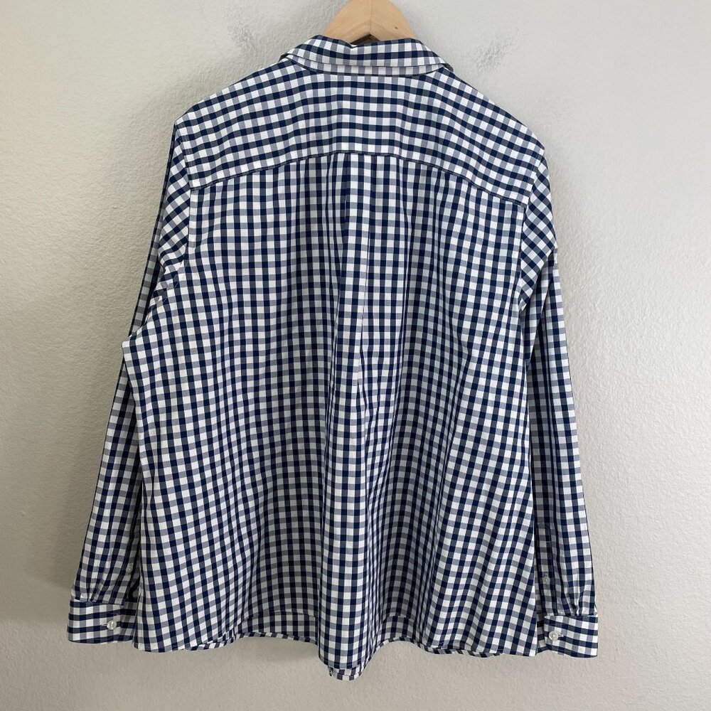 LL Bean Womens Plus 2X Wrinkle Free Blue Gingham Button Up Shirt Long Sleeve Top - Picture 7 of 7